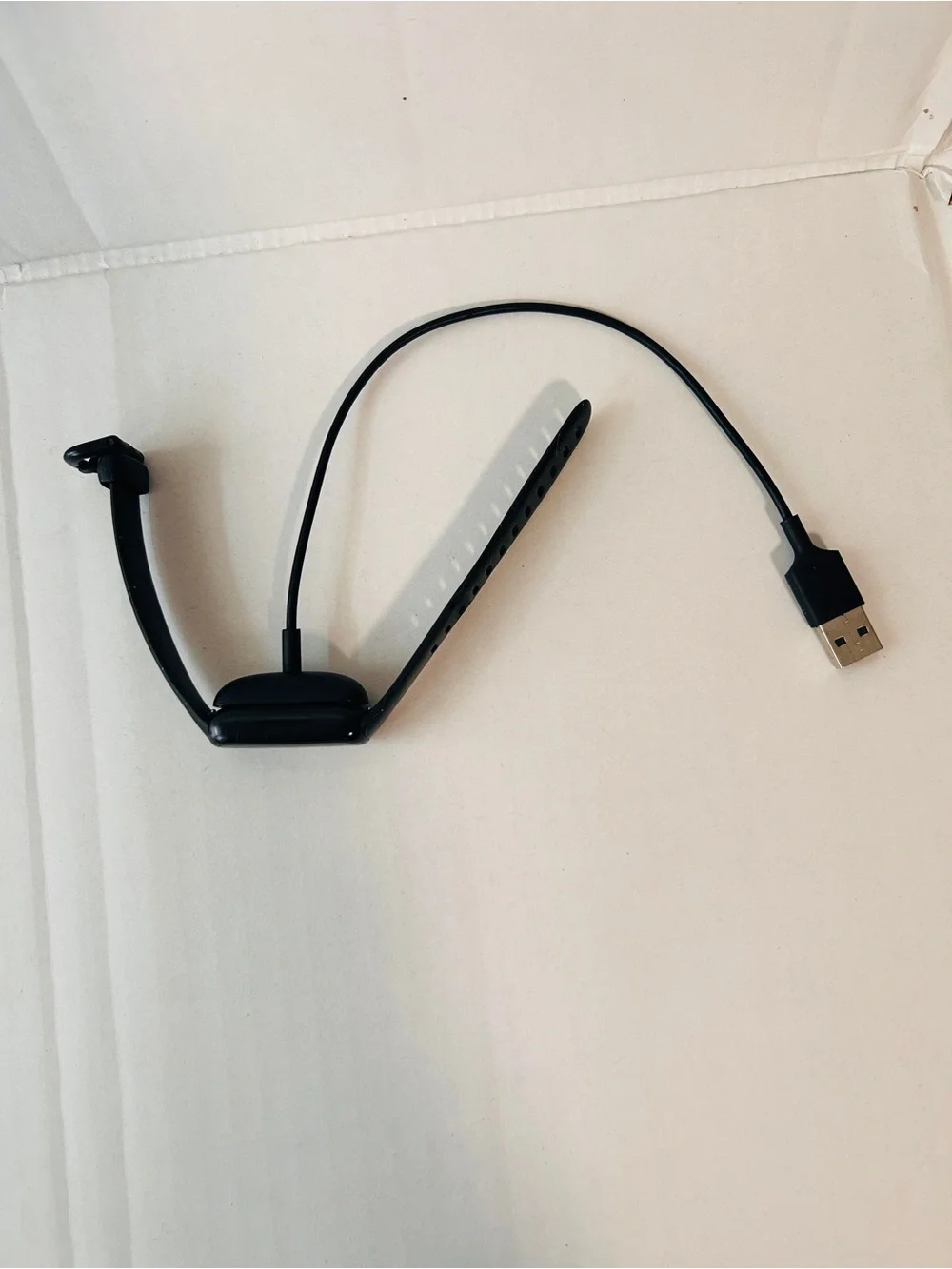 Black Fitness Tracker with USB Charging Cable - Smart Wearable
